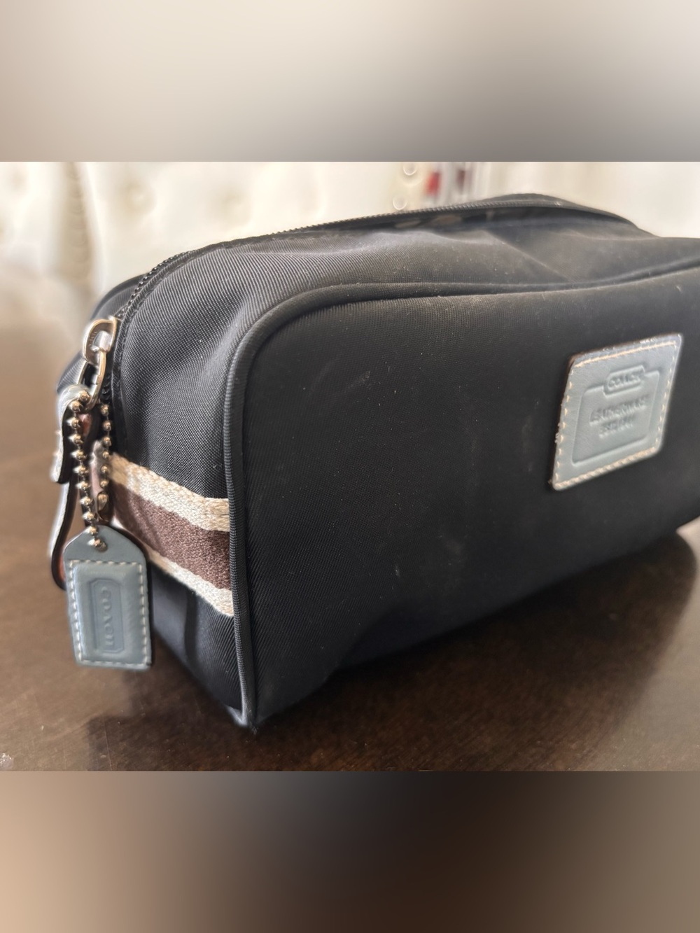 Coach Black Toiletry Dopp Kit